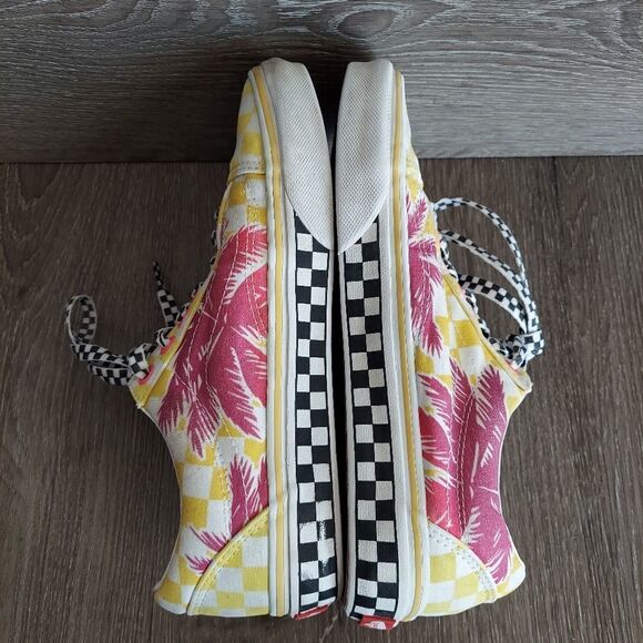 Custom Checkeredboard Vans Palm Tree Sneaker 6.5 Women 8 - Picture 7 of 10